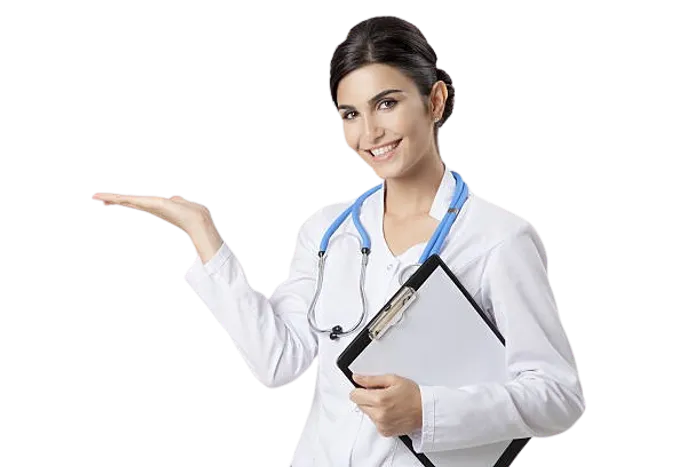Dentist performing a dental checkup